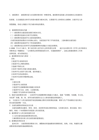 综合应用能力d类重要知识点背诵
