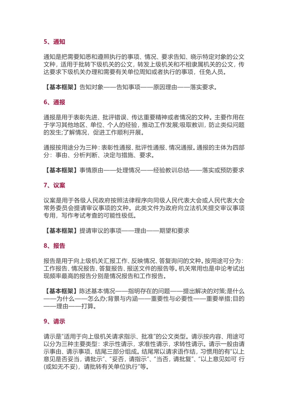最全公文与事务文书框架格式_第2页