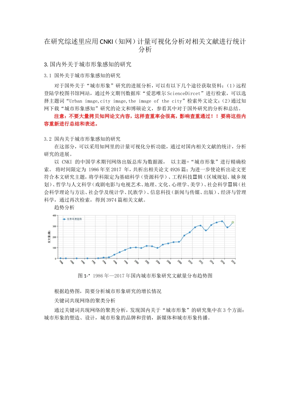 在研究综述里应用CNKI（知网）计量可视化分析对相关文献进行统计分析_第1页