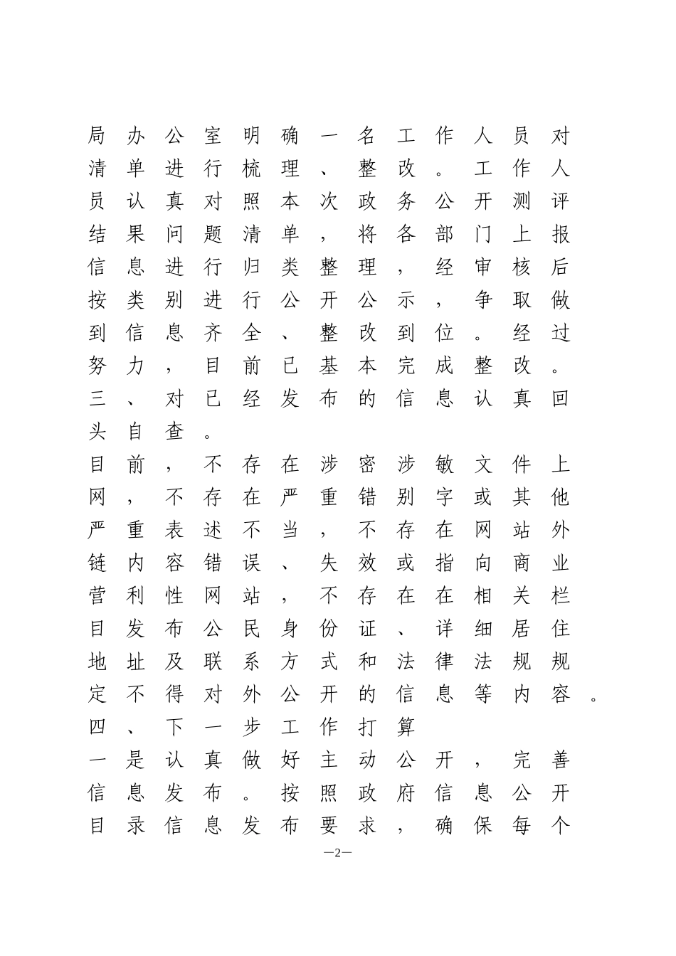 政务公开工作自查报告_第2页