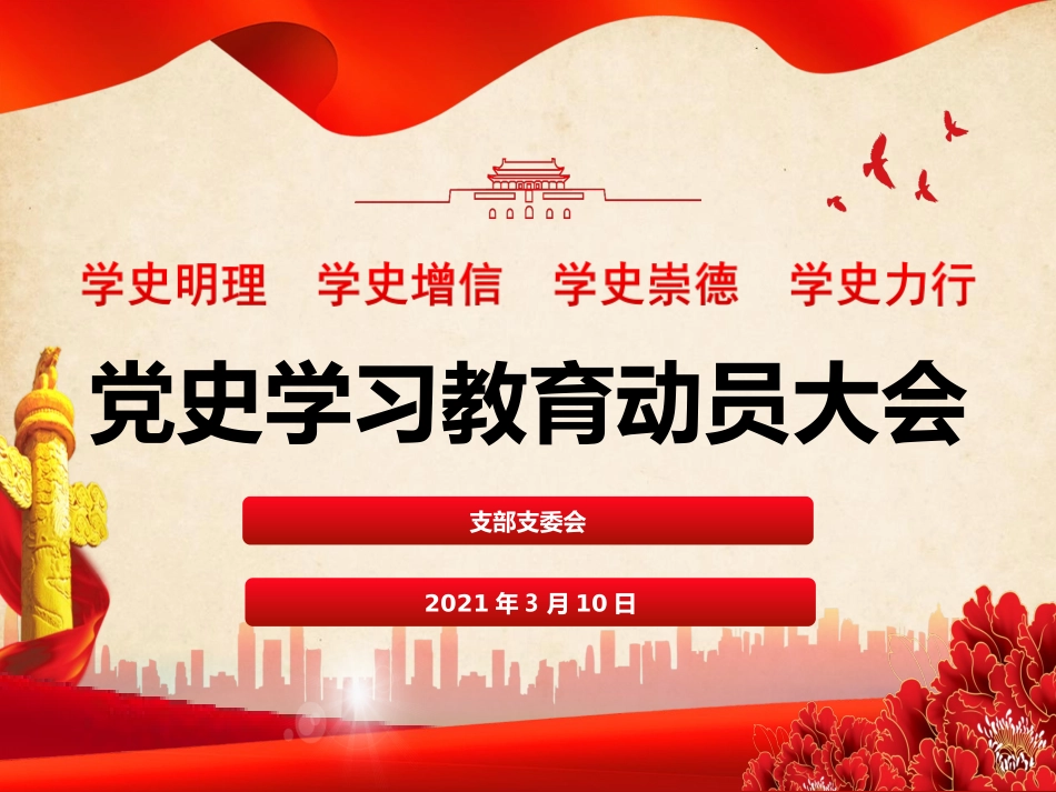党史学习教育动员大会（模版）_第1页