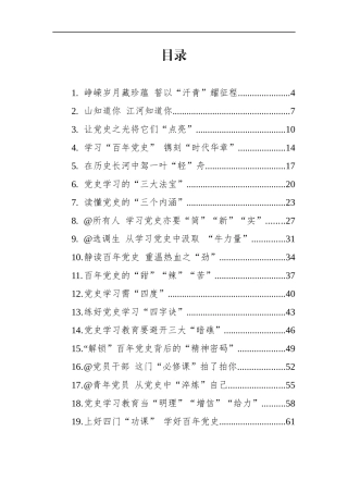 党史学习教育心得体会汇编（续）