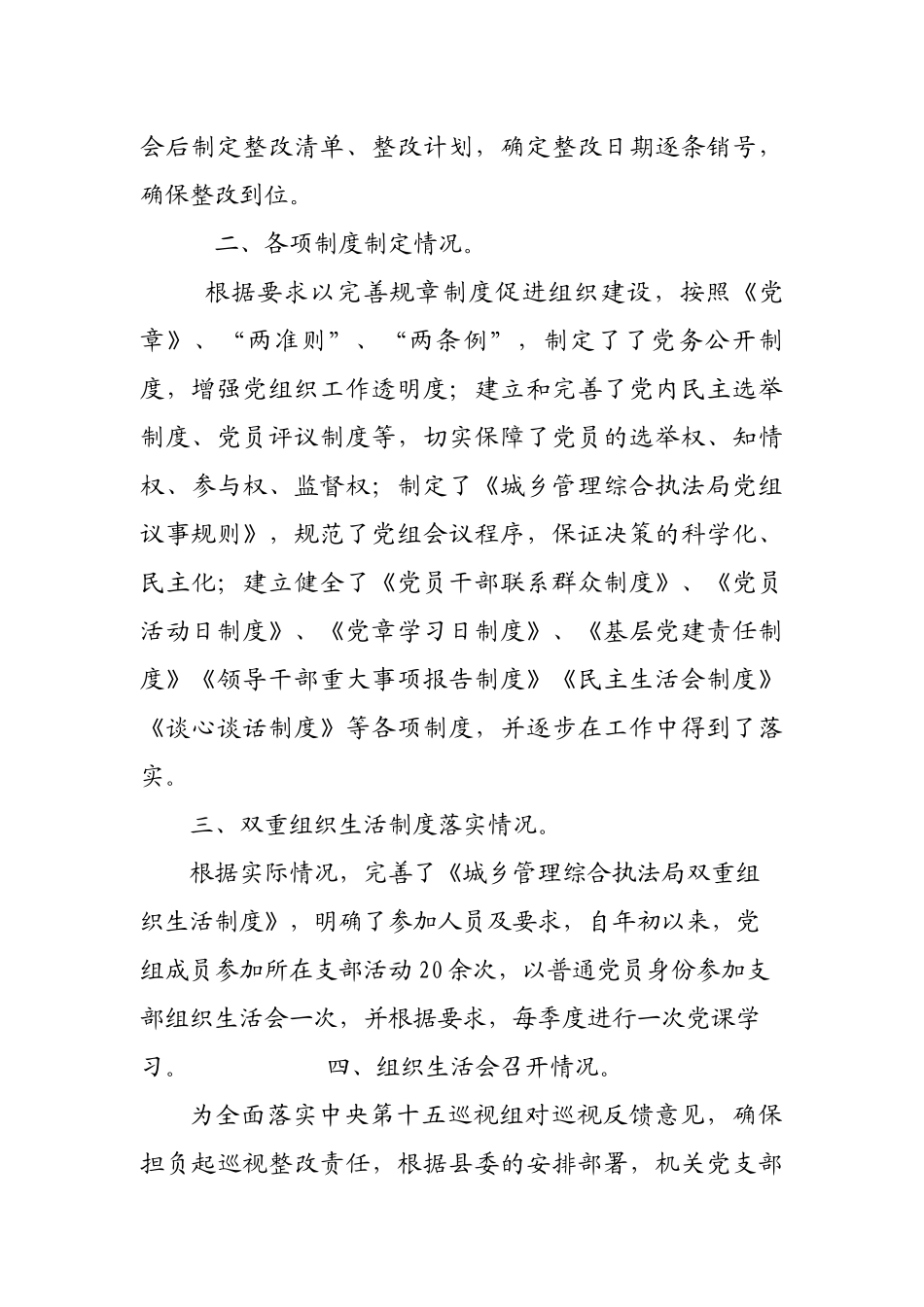 党支部党内相关制度执行情况自查报告_第3页