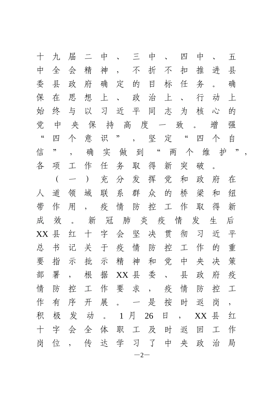 红十字会2020年度工作总结报告_第2页