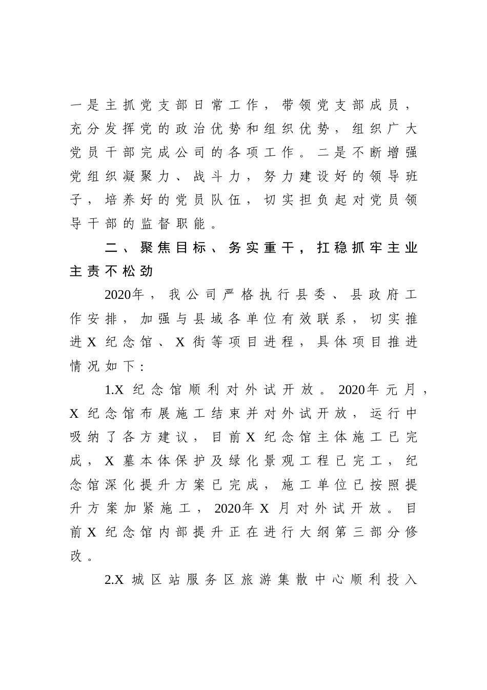公司党支部书记、董事长述职报告_第3页