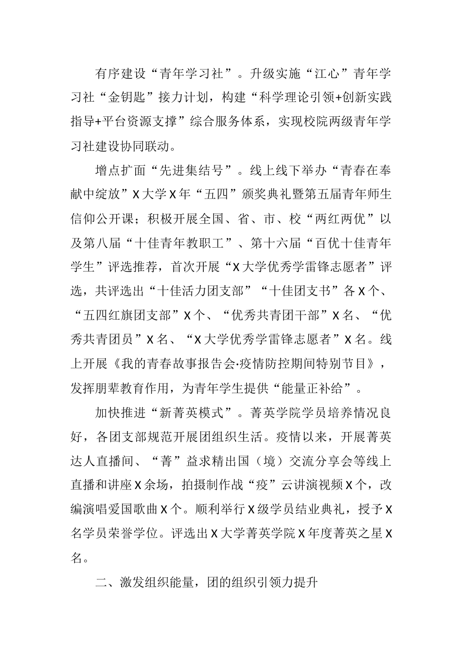 共青团大学委员会2021年上半年工作总结_第2页