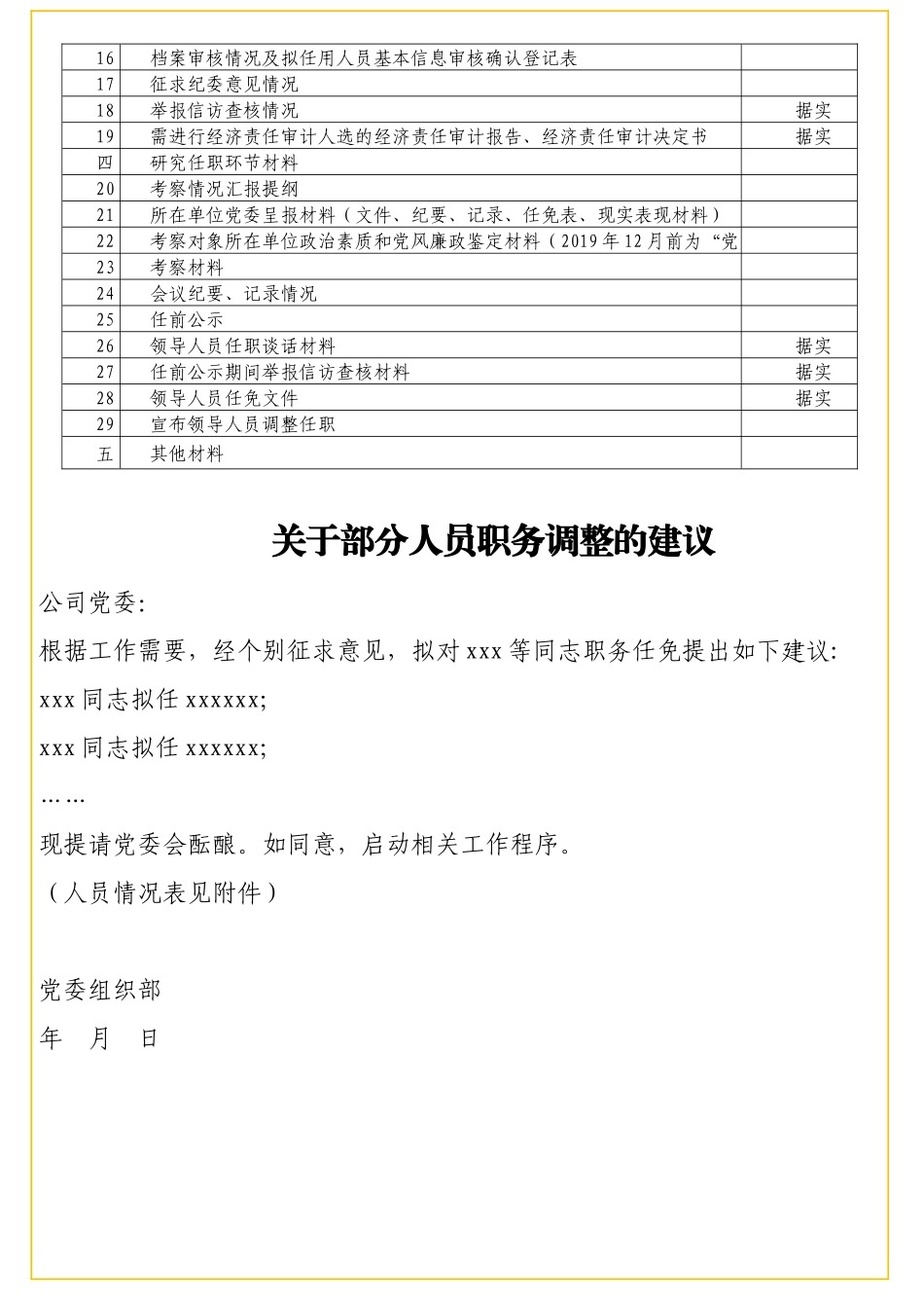干部选拔任用全套资料（方案、谈话、政审、考察、公示、任职、命令、归档）_第2页
