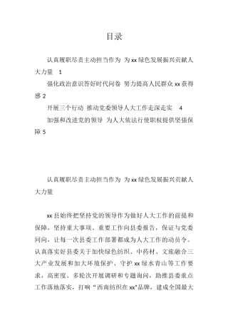 市委人大工作会议发言材料汇编4篇