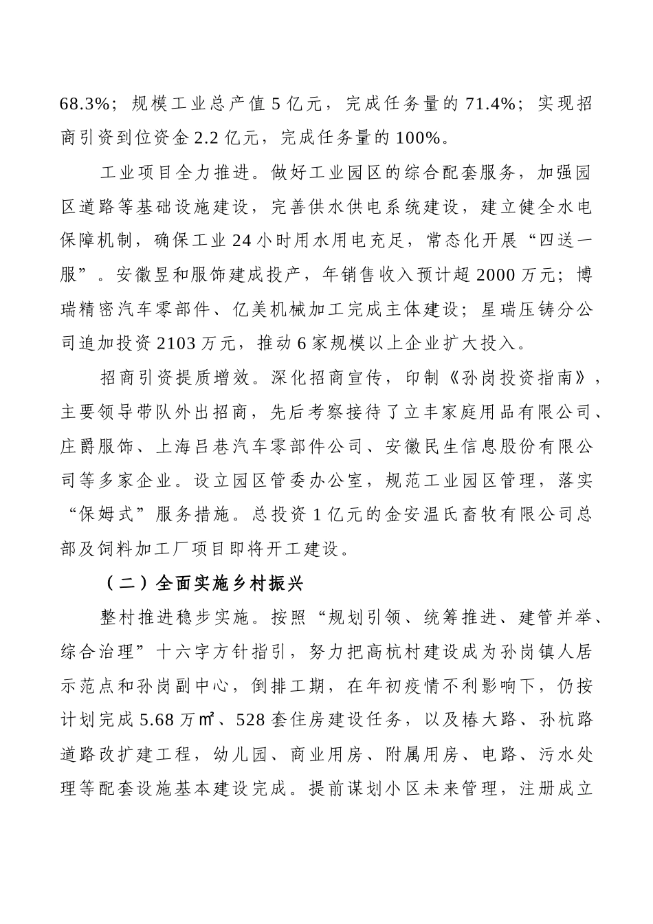 乡镇政府工作报告_第2页