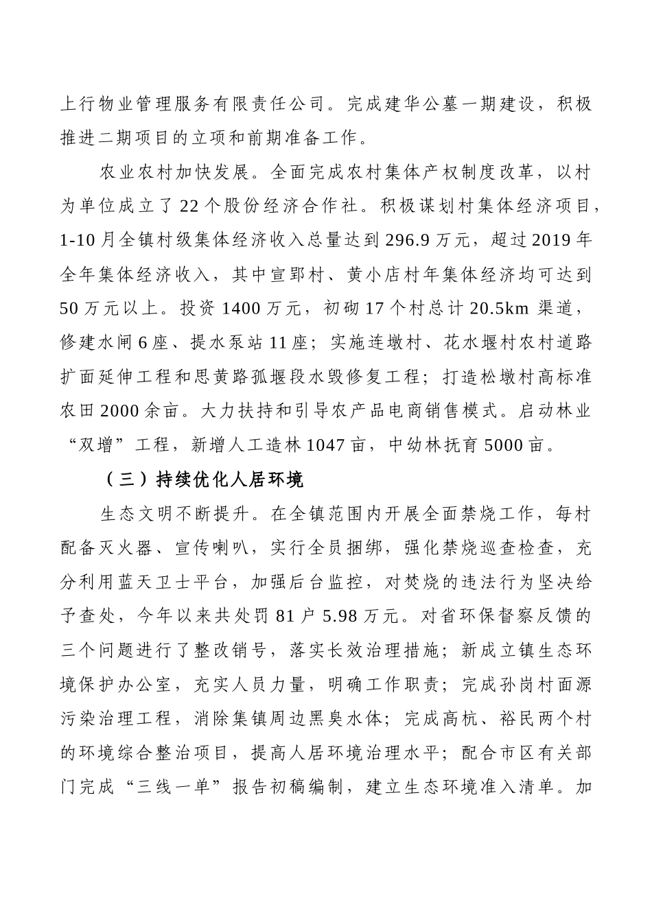 乡镇政府工作报告_第3页