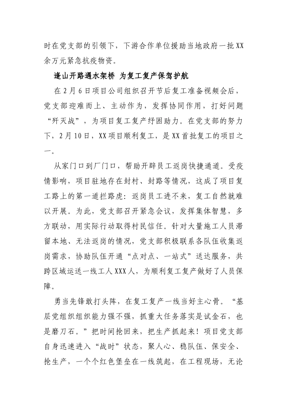 项目疫情防控及复工复产基层先锋队申报材料_第3页