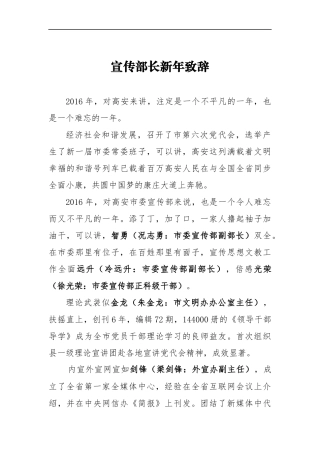 宣传部长新年致辞_转换