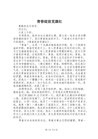 2024年青春绽放党旗红