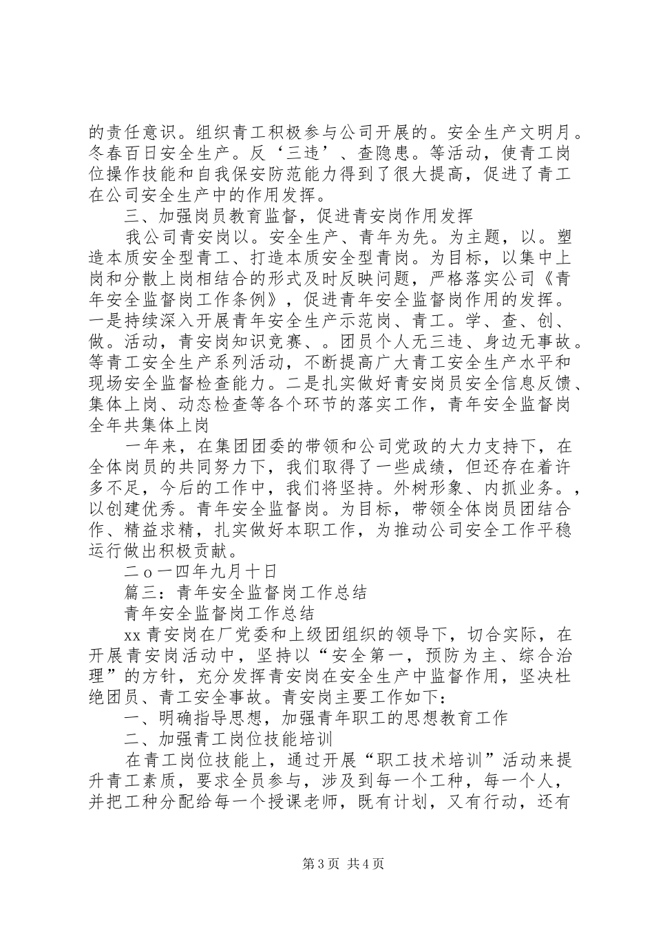 2024年青工安全工作总结_第3页