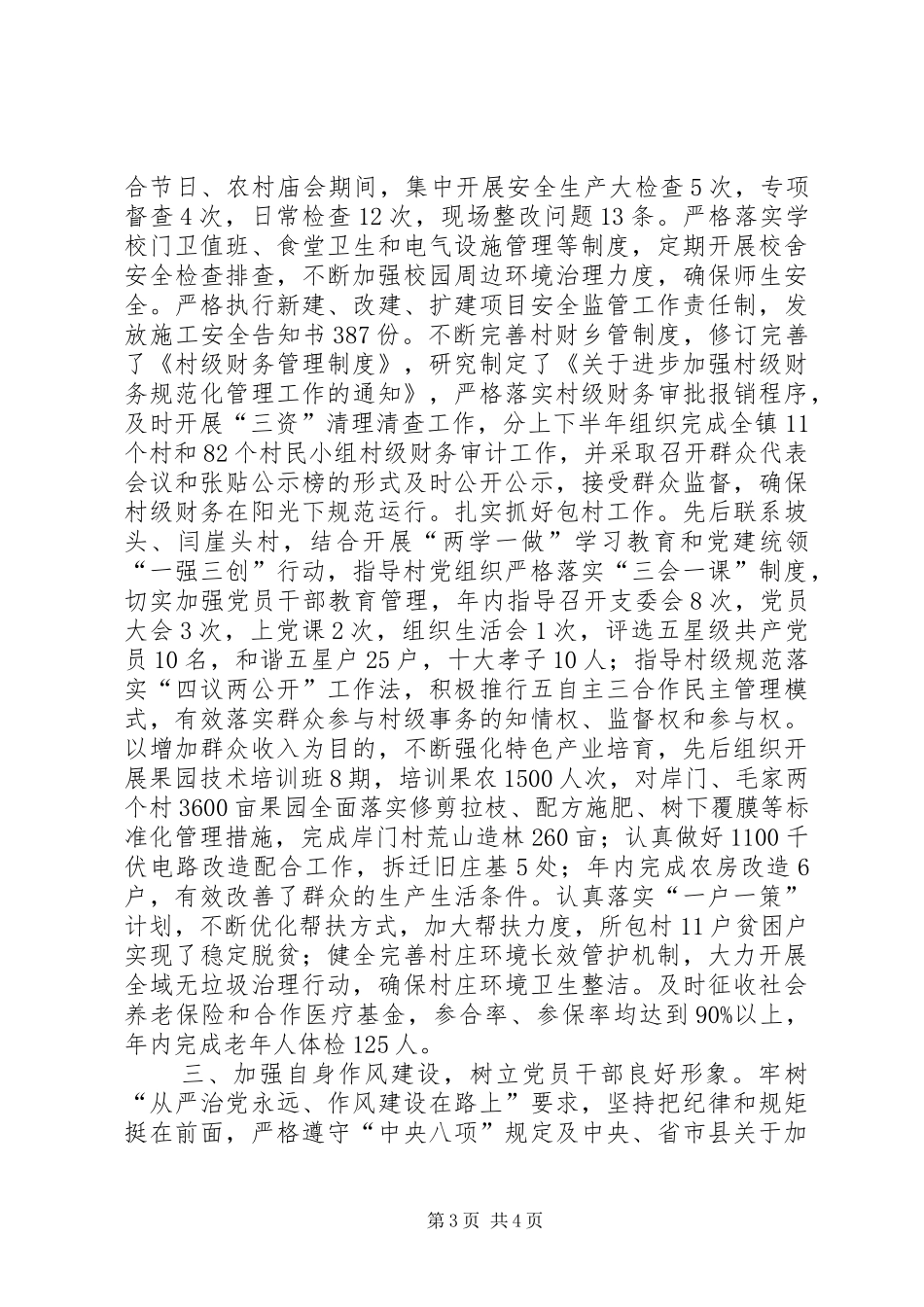 2024年镇党委委员副镇长述职报告_第3页