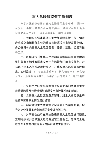 2024年重大危险源监管工作制度