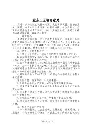 2024年重点工企培育意见