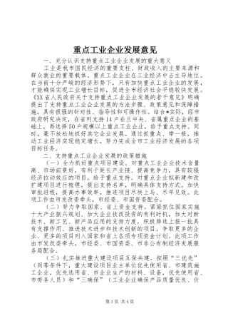 2024年重点工业企业发展意见