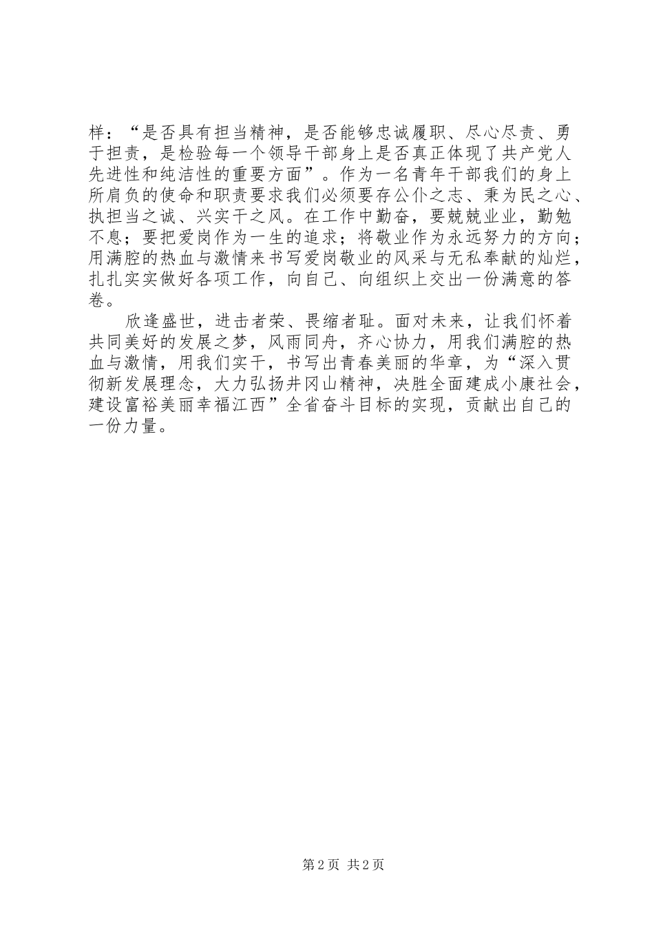 2024年青年干部交流心得体会_第2页