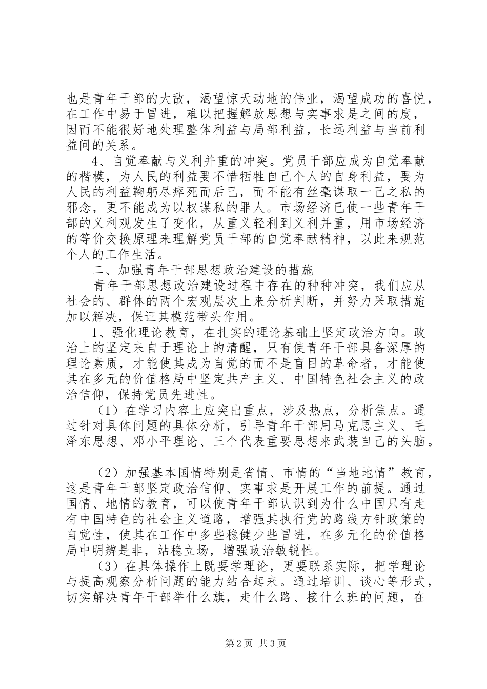 2024年青年干部思想政治建设的思考_第2页