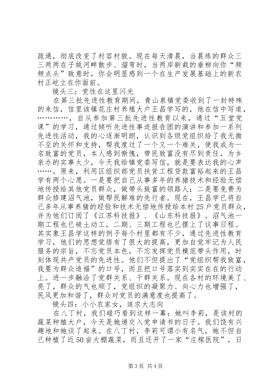 2024年青山泉镇新农村建设见闻实录_第3页