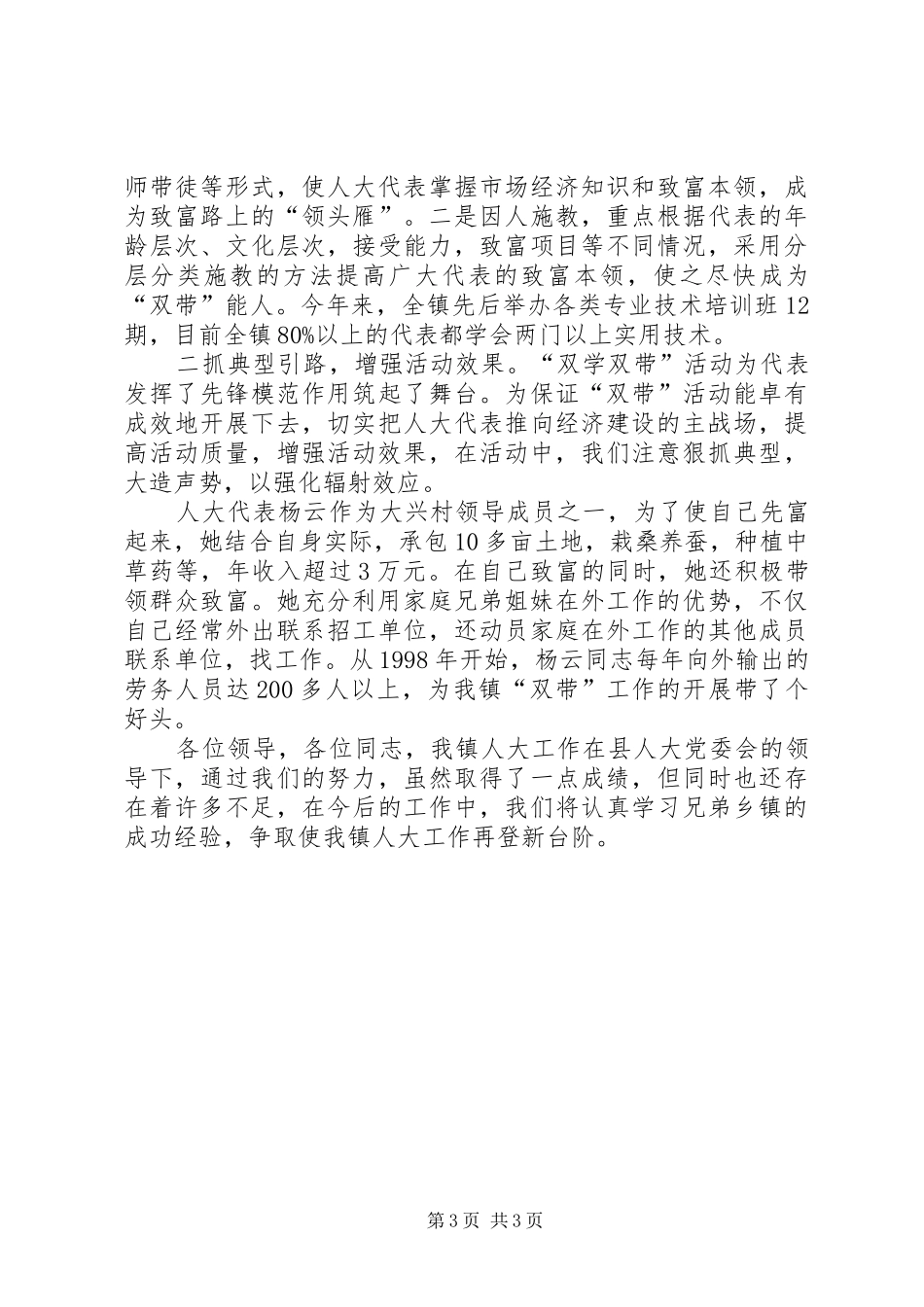 2024年镇人大工作总结报告镇人大工作计划_第3页
