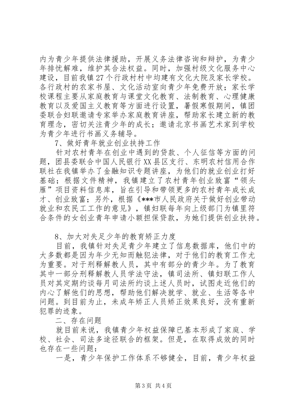 2024年青少年权益保障工作总结_第3页