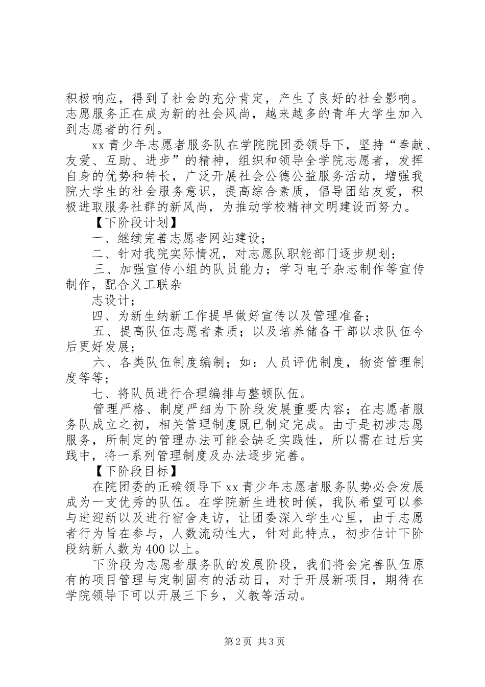 2024年青少年志愿队工作总结汇报_第2页