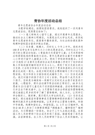 2024年青协年度活动总结