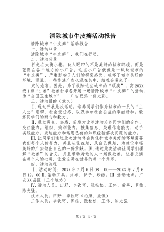 2024年清除城市牛皮癣活动报告