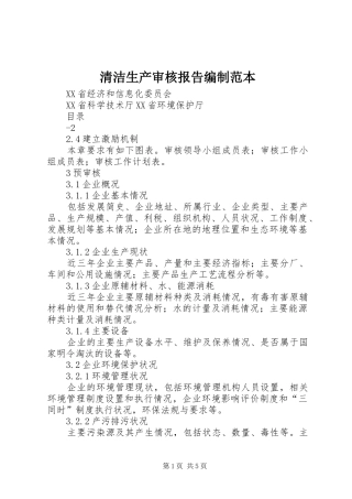 2024年清洁生产审核报告编制范本