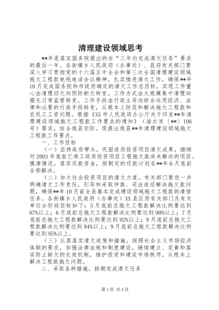 2024年清理建设领域思考