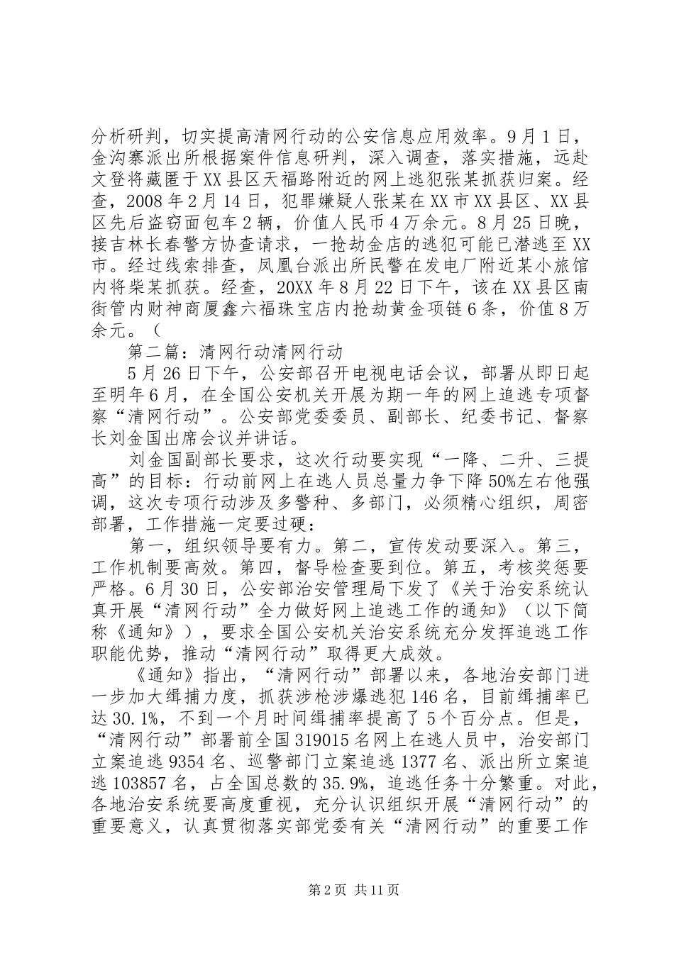 2024年清网行动范文大全_第2页
