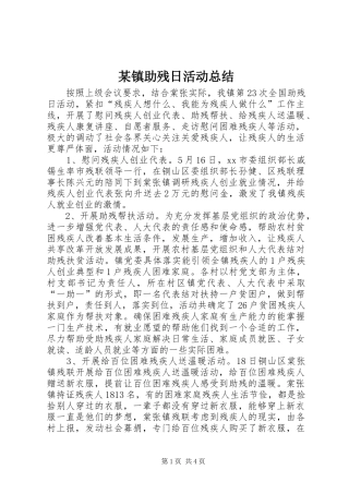 2024年镇助残日活动总结