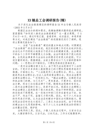 2024年镇总工会调研报告精
