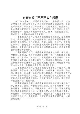 2024年自查自改不严不实问题