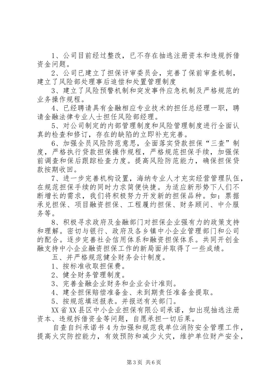 2024年自查自纠承诺书_第3页