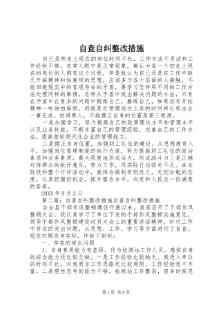 2024年自查自纠整改措施