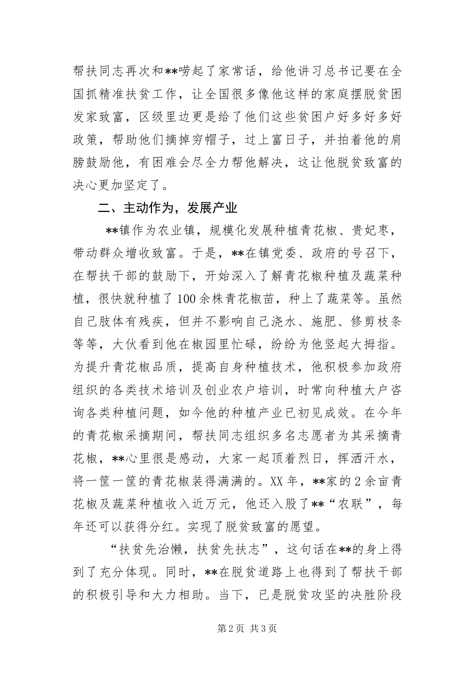 2024年自力更生脱贫致富先进事迹材料_第2页