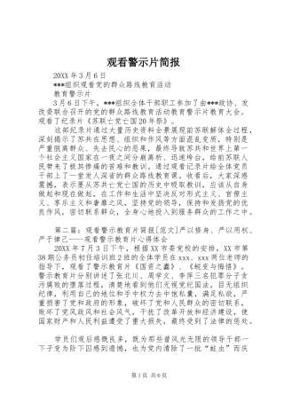 2024年观看警示片简报