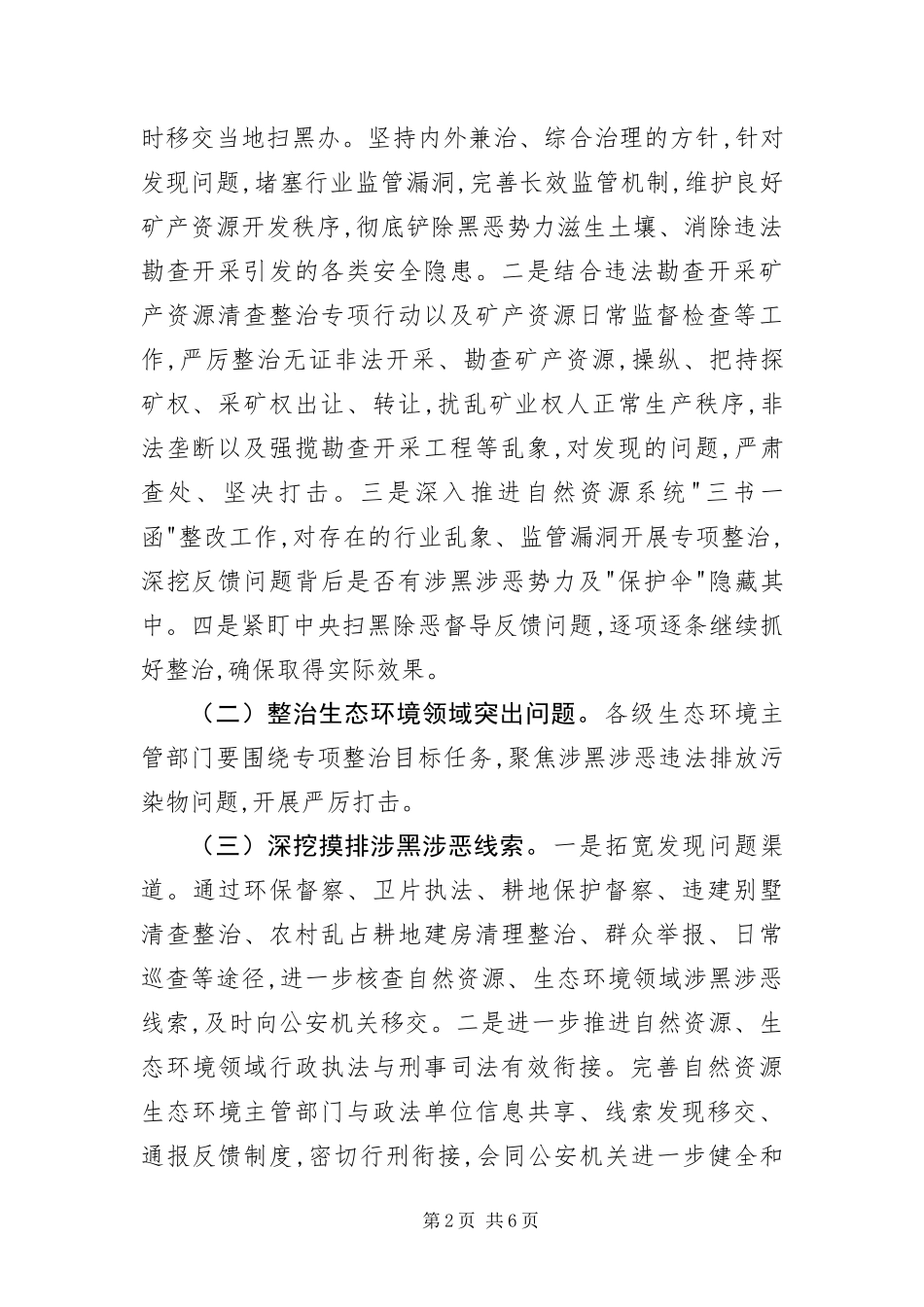 2024年自然资源领域专项整治工作方案_第2页