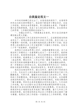 2024年自我鉴定范文一