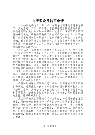 2024年自我鉴定及转正申请