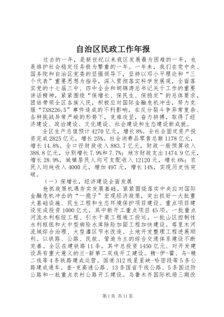 2024年自治区民政工作年报