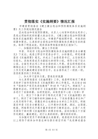 2024年贯彻落实实施纲要情况汇报