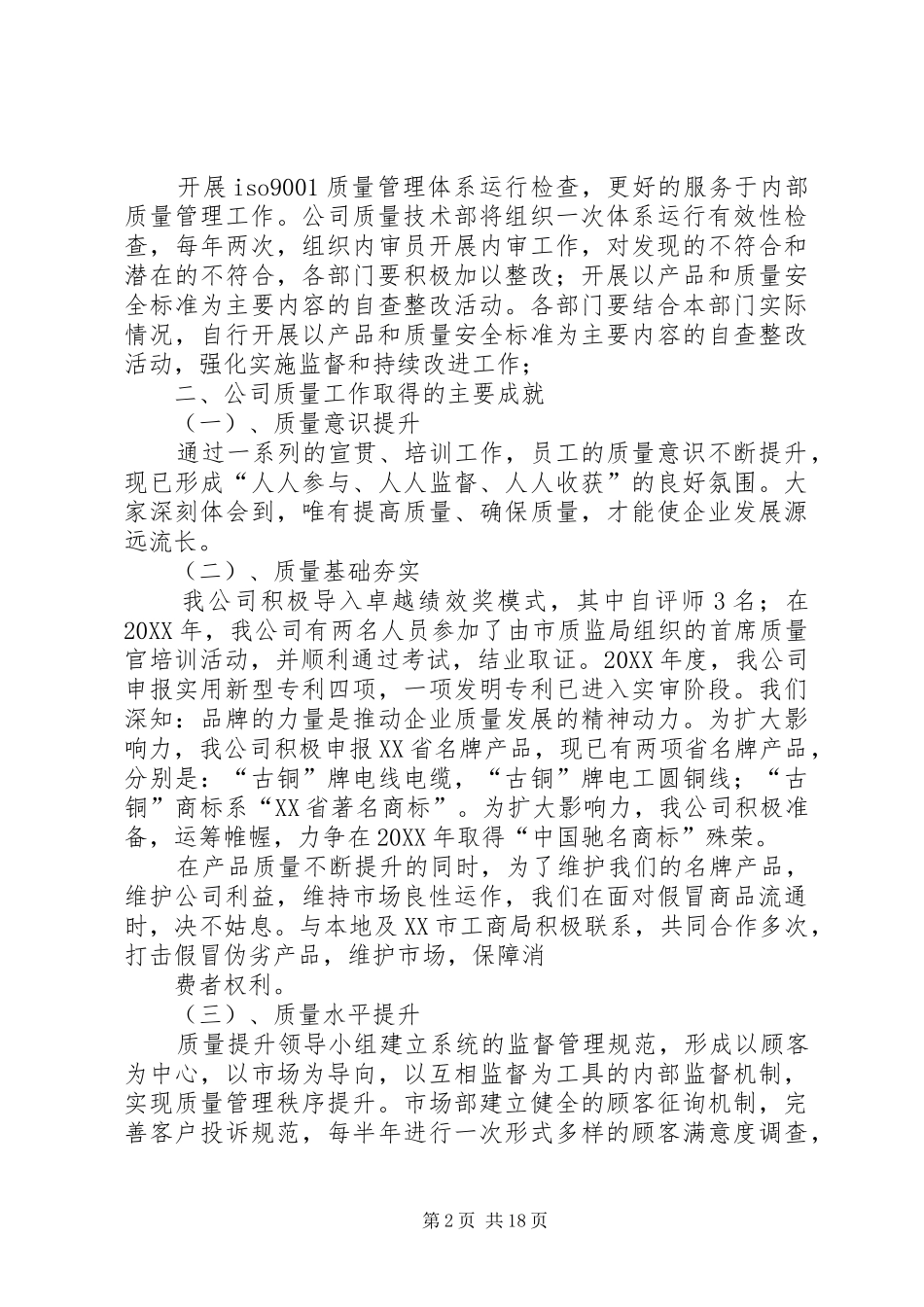 2024年贯彻落实质量发展纲要情况汇报_第2页