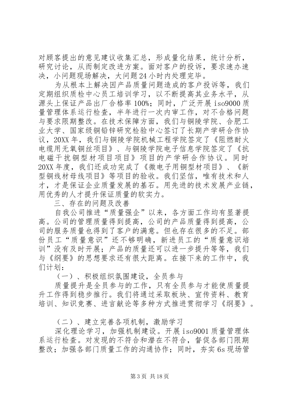 2024年贯彻落实质量发展纲要情况汇报_第3页