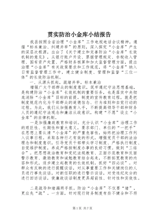 2024年贯实防治小金库小结报告