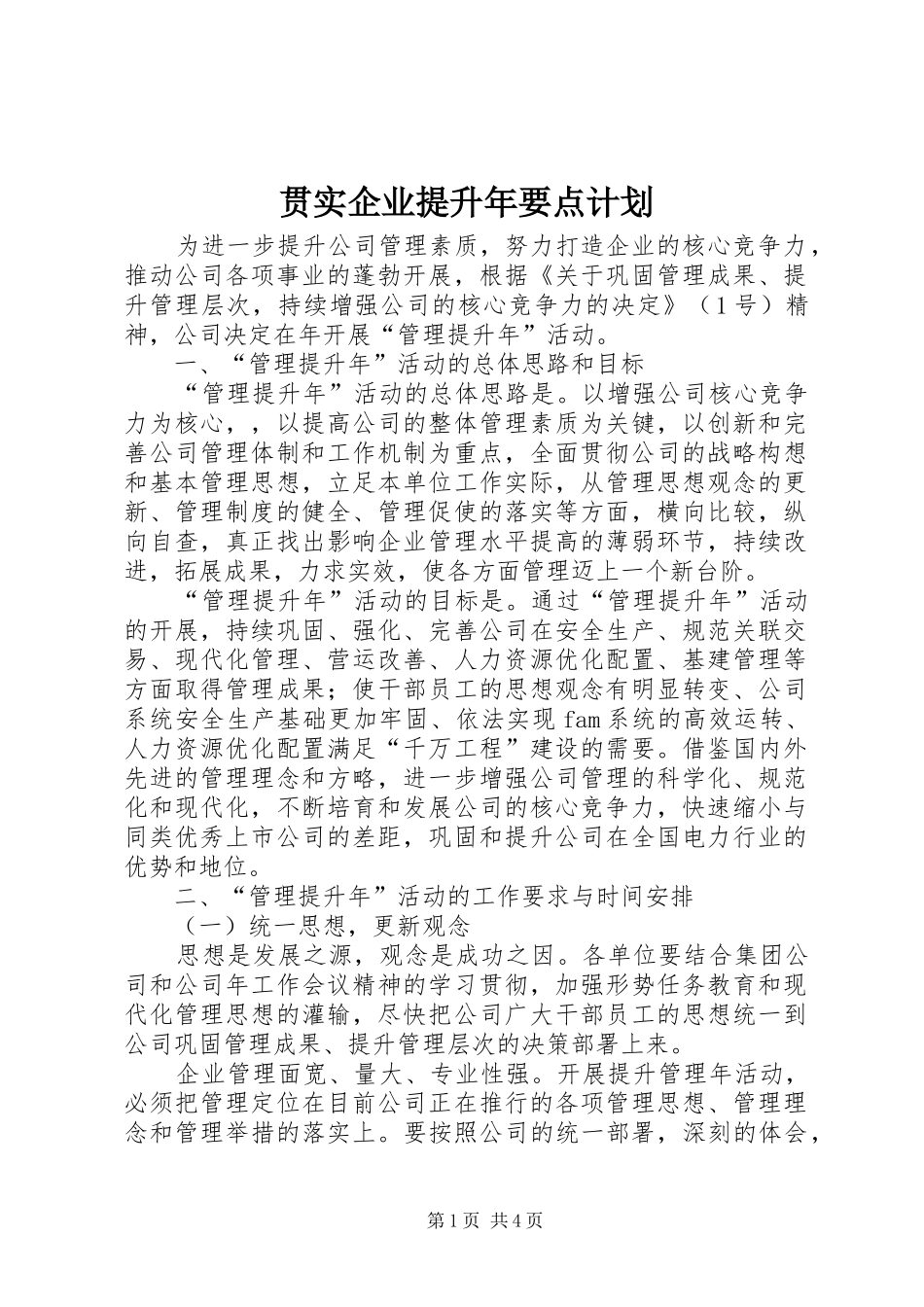 2024年贯实企业提升年要点计划_第1页