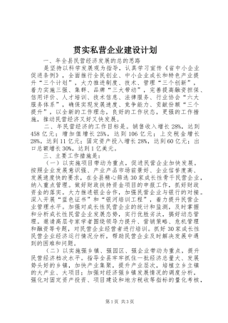 2024年贯实私营企业建设计划